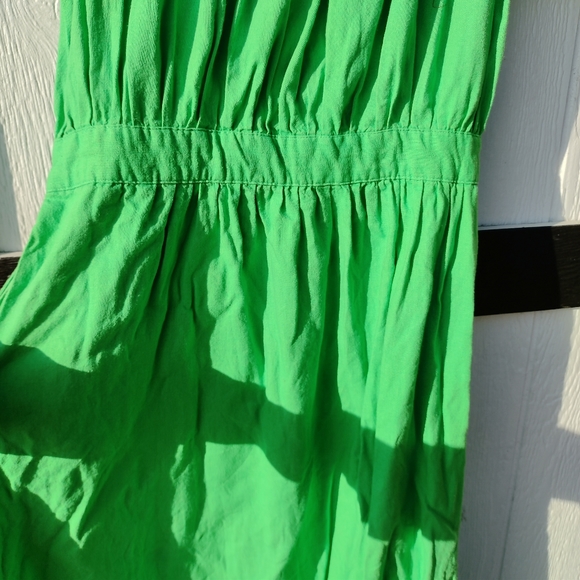Who What Wear Green Linen Blend Dress - Picture 6 of 14